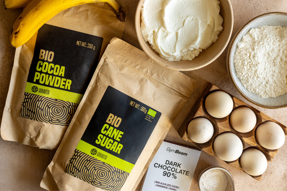 Čokoladna rolada s kremom od svježeg sira i bananom – sastojci Čokoladna rolada s kremom od svježeg sira i bananom – sastojci