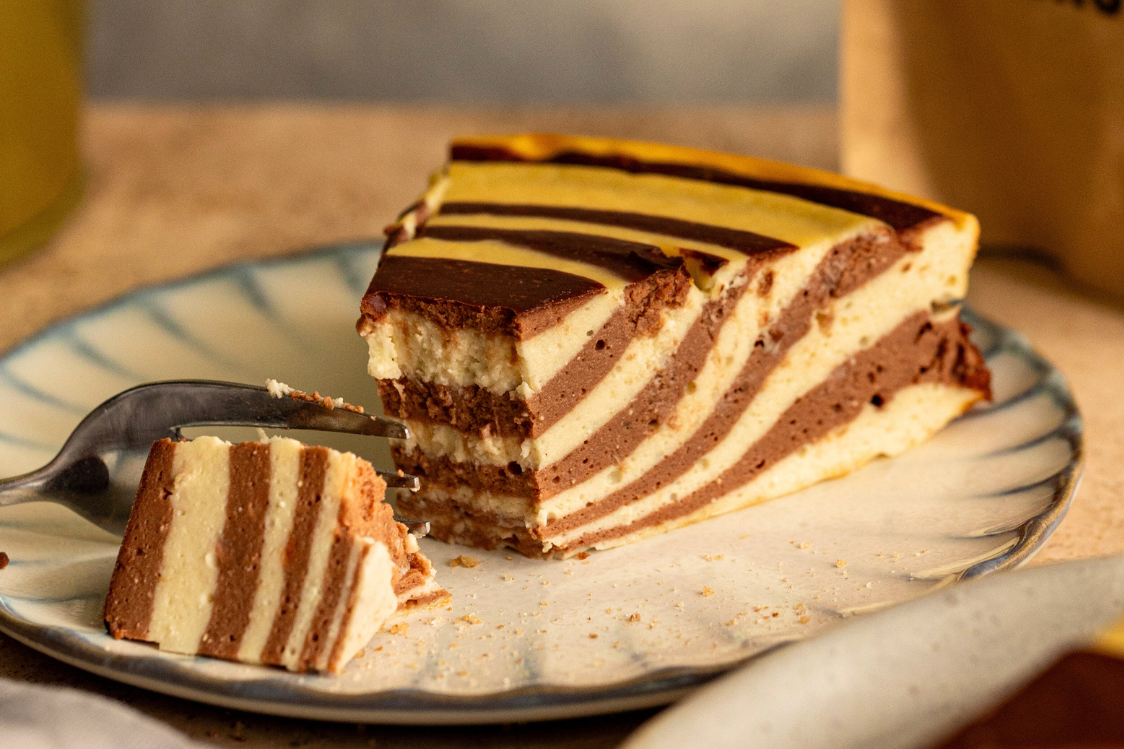 Zebra cheesecake
