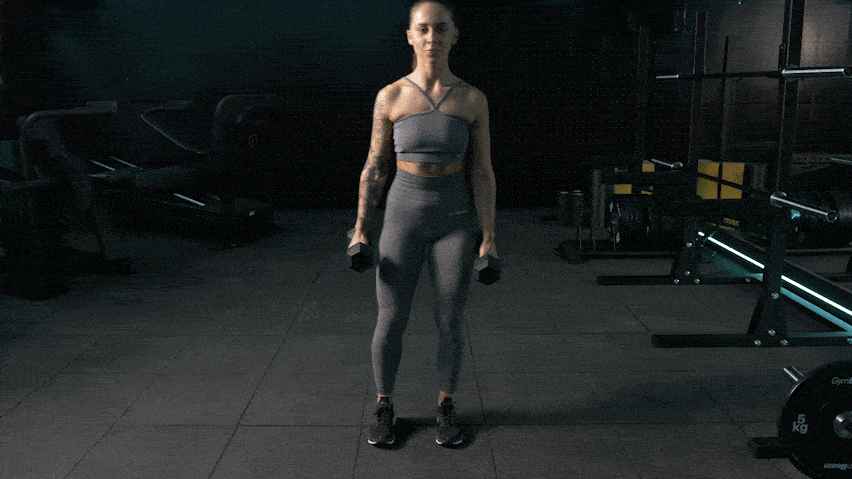 Dijagonalni iskorak unazad s bučicom (Dumbbells Curtsy Lunge)