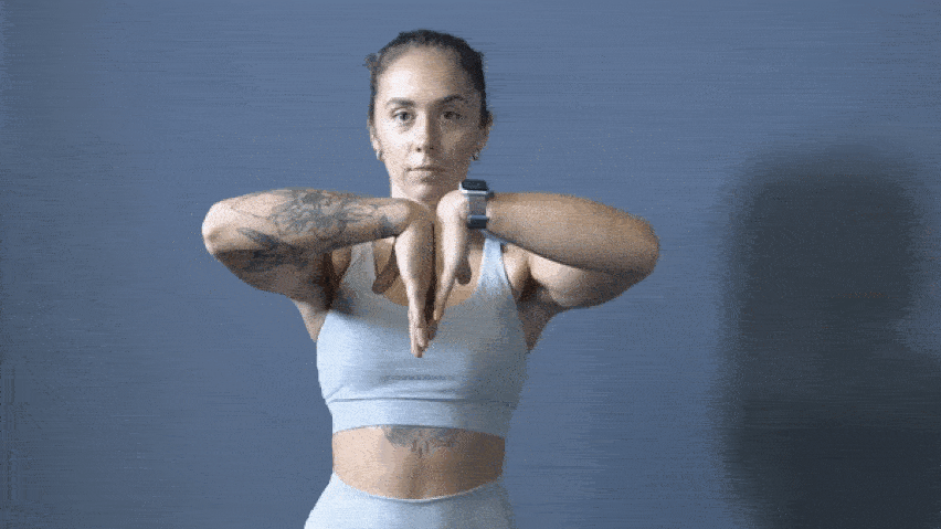 Istezanje u pozi obrnutih ruku za molitvu