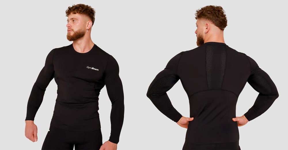High Compression Long Sleeve T-Shirt Black - GymBeam	
