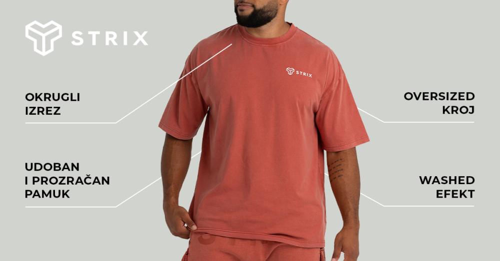 Majica kratkih rukava Oversized Washed Terra - STRIX