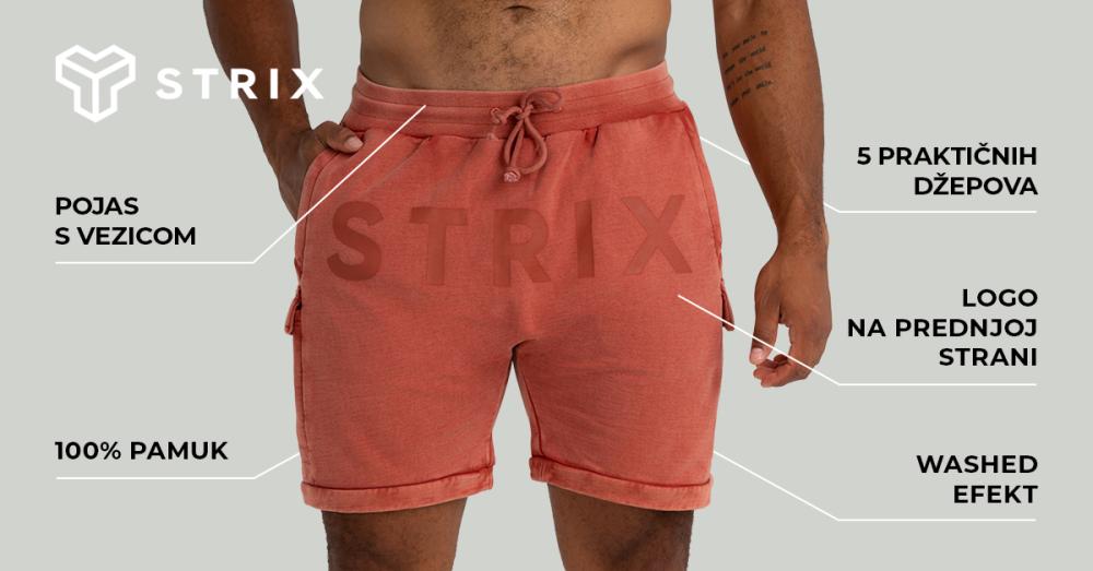 Kratke hlače isprane crne - STRIX