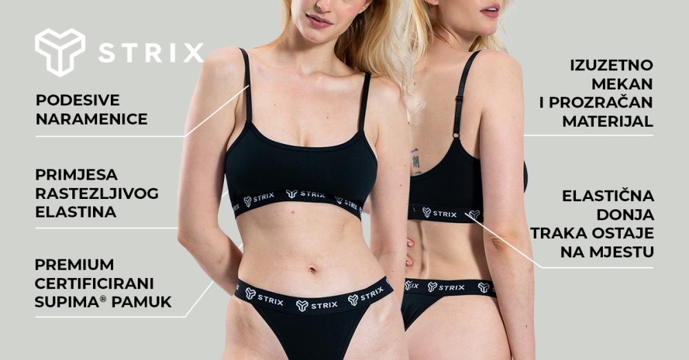 Essential Bralette crni grudnjak - STRIX