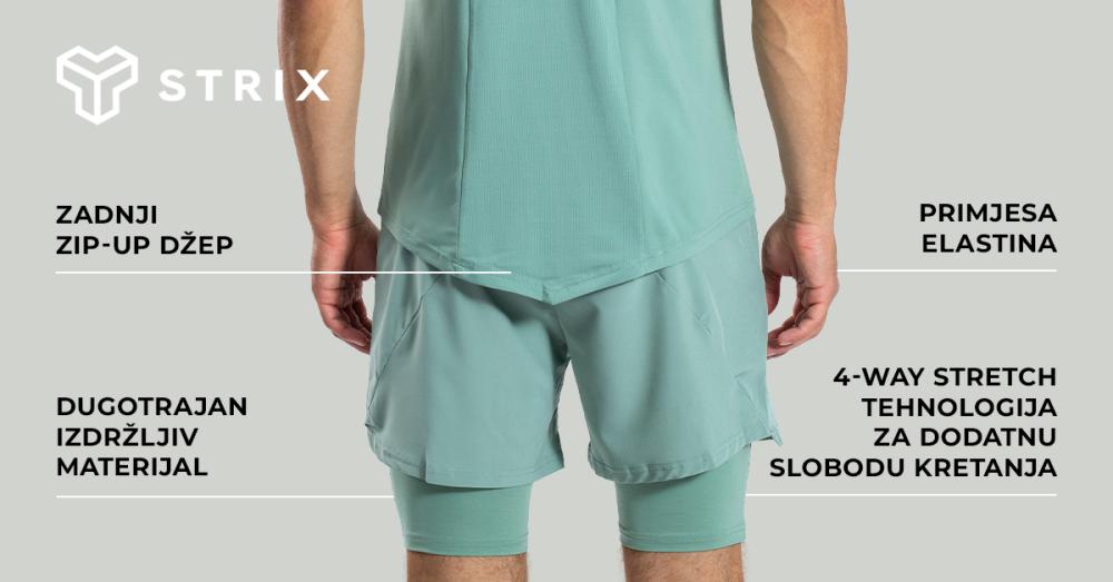 ULTRA kratke hlače 2u1 Agave - STRIX