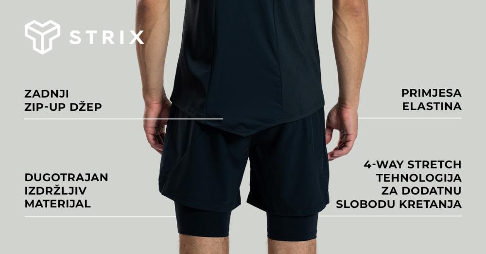 ULTRA kratke hlače 2u1 Agave - STRIX