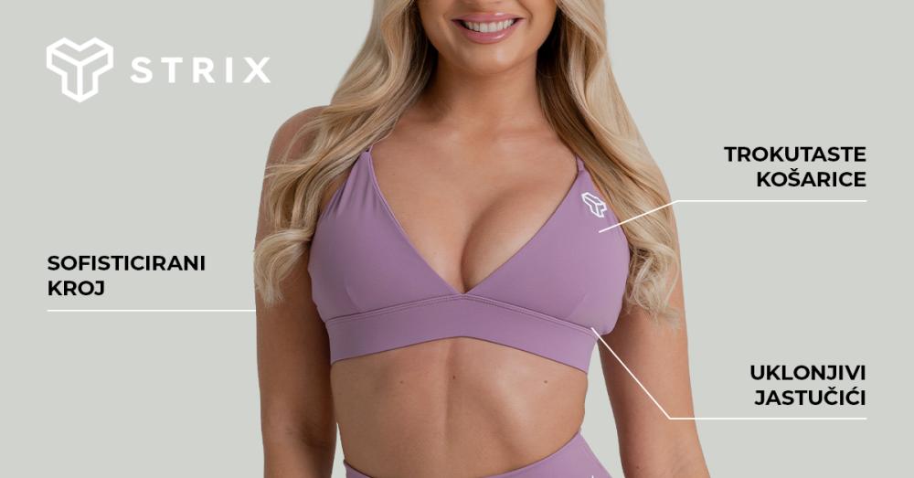 ZOA trokutasti sportski grudnjak crni - GymBeam