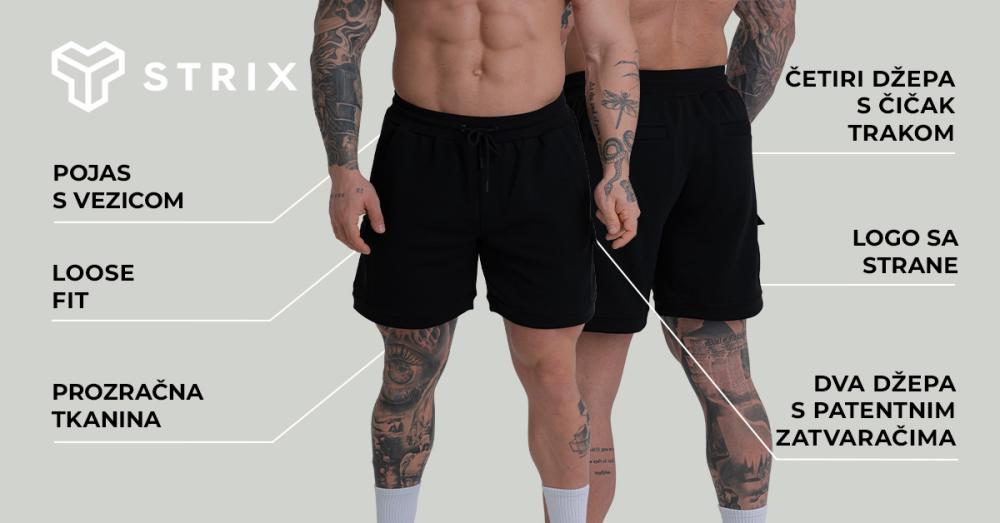 Kratke hlače ZOA crne - STRIX