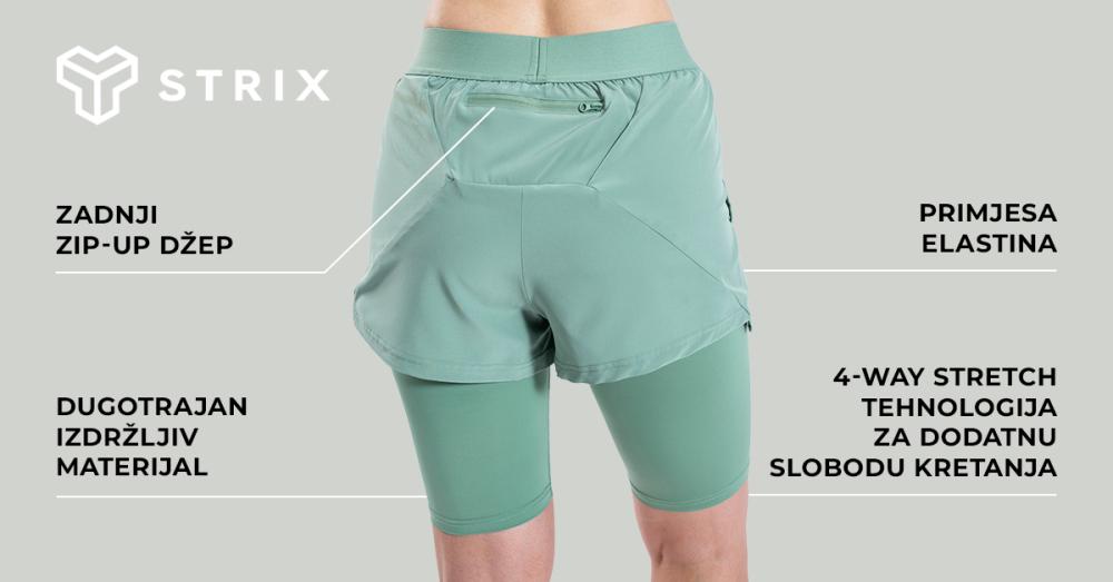 Ženske kratke hlače ULTRA 2u1 Graystone - STRIX