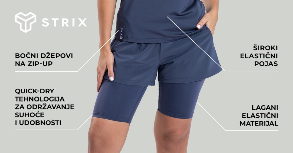 Ženske kratke hlače ULTRA 2u1 Graystone - STRIX