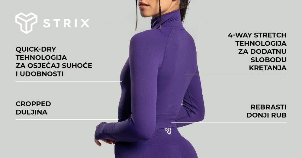 Ženska bešavna skraćena majica s mahovinom - STRIX