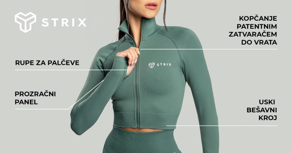 Ženska bešavna skraćena majica s mahovinom - STRIX