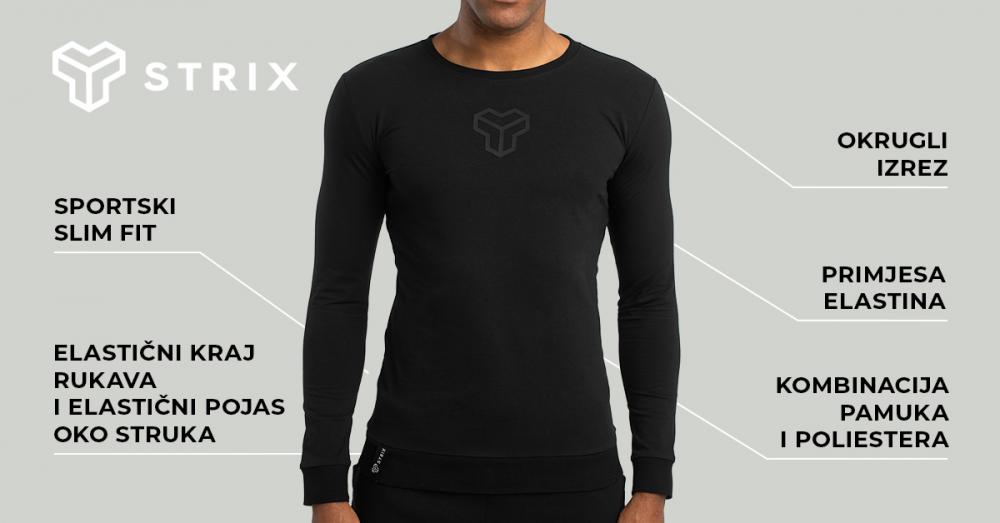 Majica Dugih Rukava Essential Black - STRIX