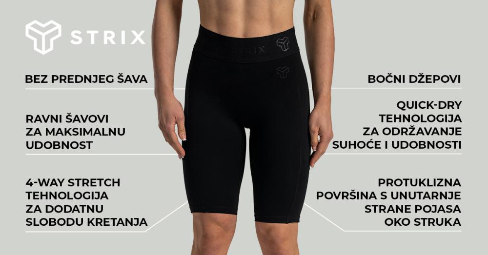 Kratke biciklističke hlače Lunar crne - STRIX