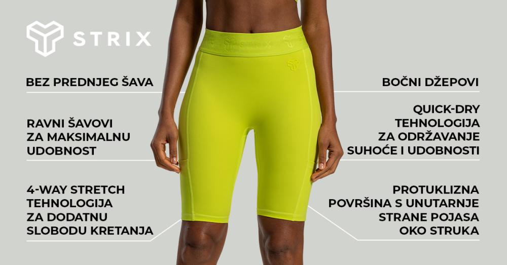 Lunar Biker Shorts Chartreuse - STRIX