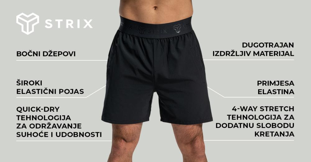 Muške kratke hlače Lunar Black - STRIX