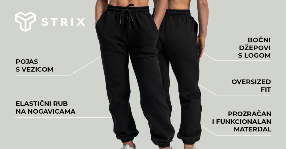 Ženske lunar joggers crne - STRIX