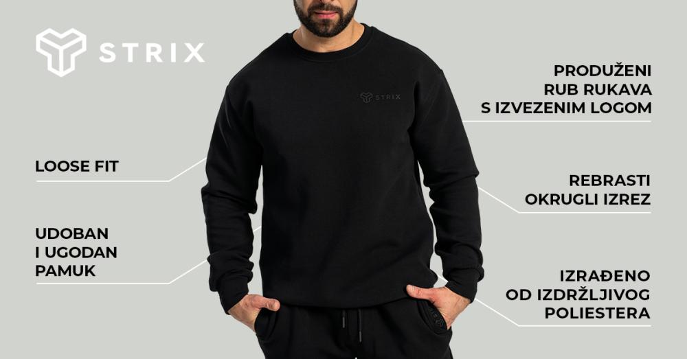 Opuštena trenirka Crna - STRIX