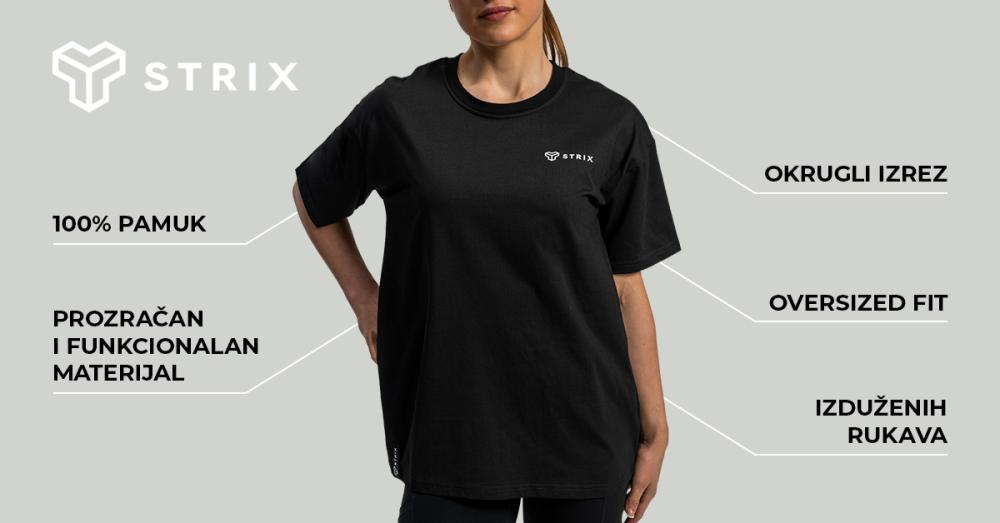 Ženska velika lunar majica crna - STRIX