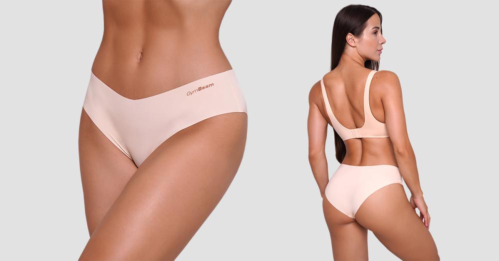 Classic Seamless Panties 3Pack Beige - GymBeam