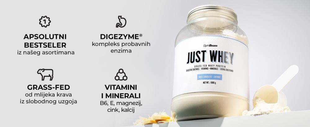 Najbolji proteini od kokoši hranjenih travom - Just Whey - GymBeam