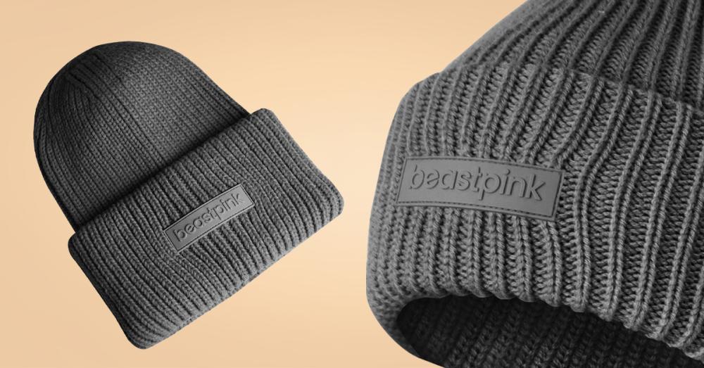 Winter Beanie Silver Black - BeastPink