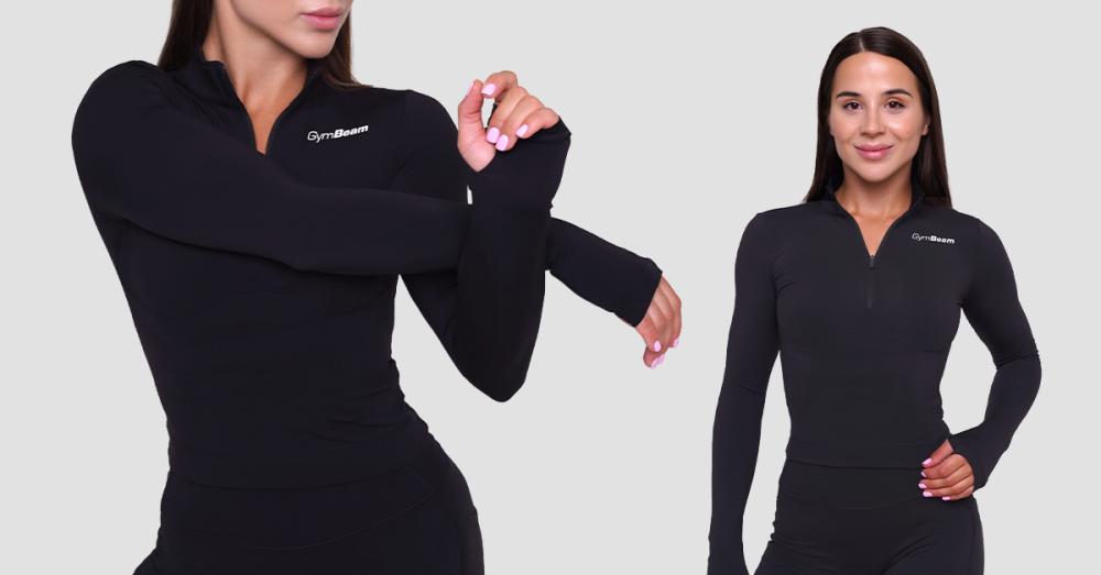 Women's Ignite Black Sports Top - GymBeam