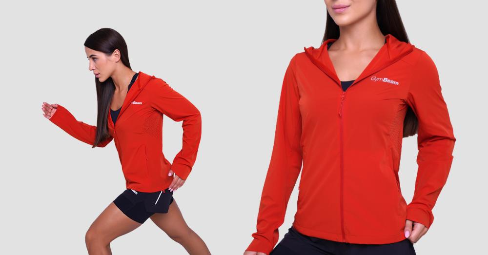 Women's Pulse Running Jacket Orange - GymBeam