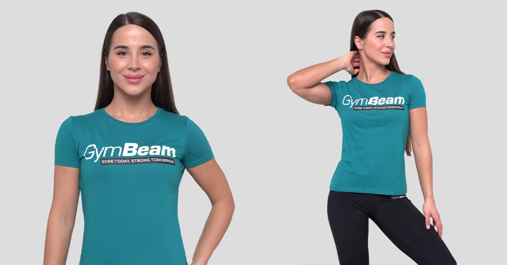 Ženska plava majica kratkih rukava Strong Tomorrow - GymBeam