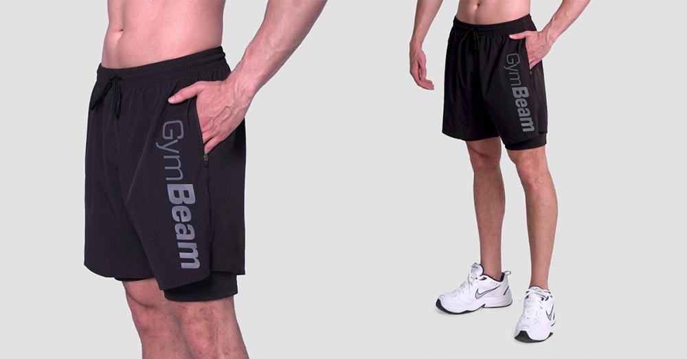 2u1 Essence crne kratke hlače - GymBeam