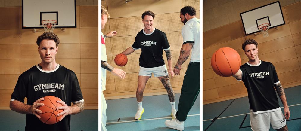 Prevelika varsity crna majica – GymBeam