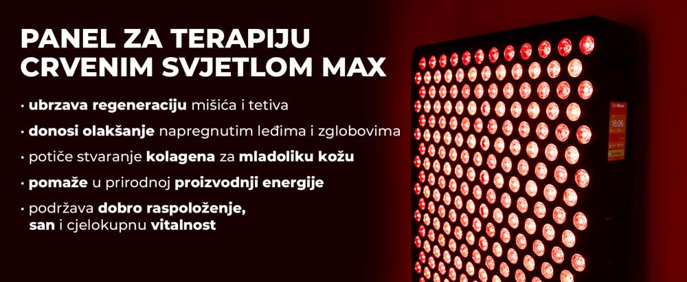 Učinci terapije crvenim svjetlom Panel Max - GymBeam