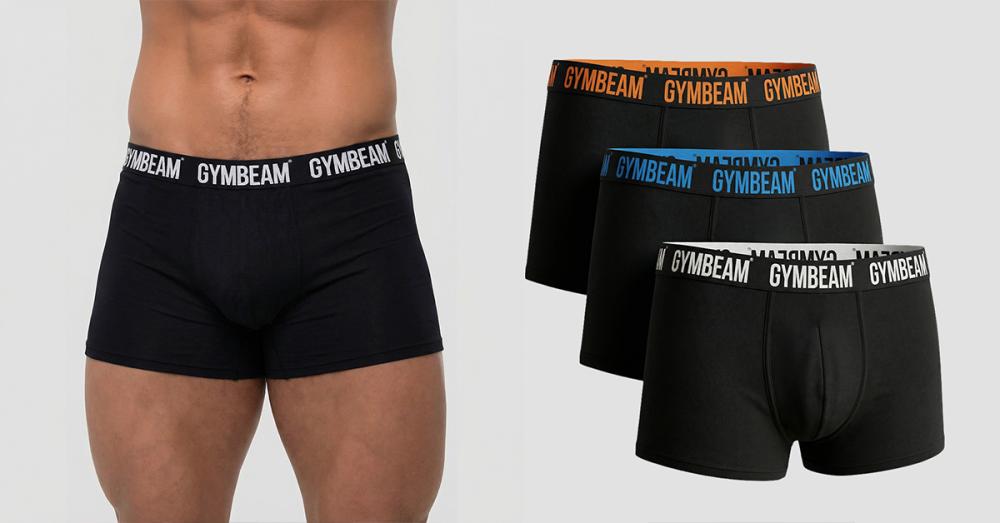 Men‘s FIT bokserice 3/pack crne - GymBeam