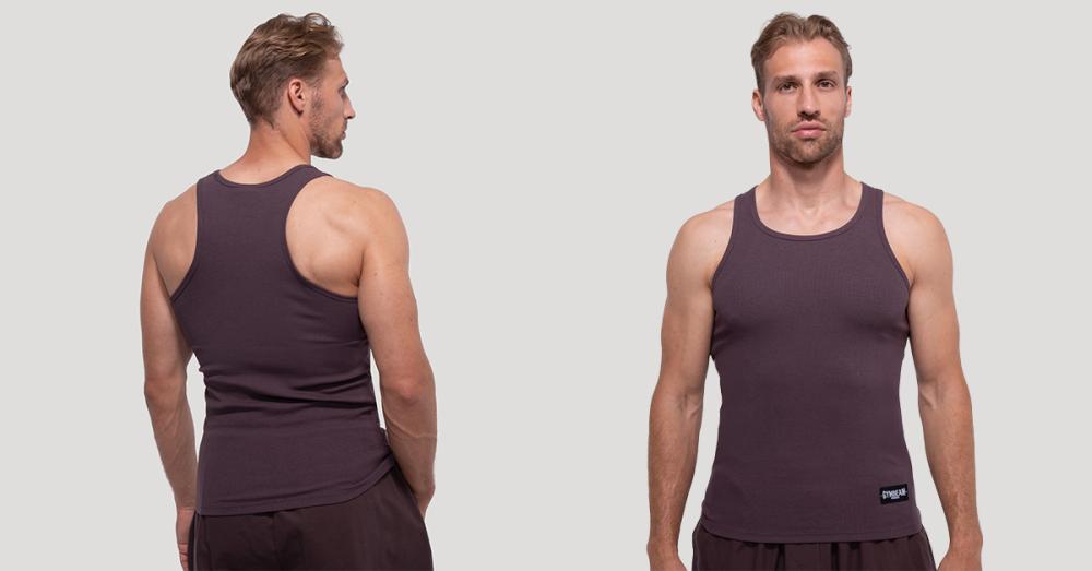 Tílko Persistence Ribbed Brown - GymBeam