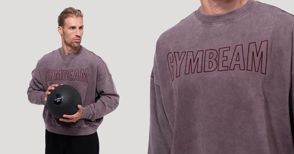 Pulover Persistence Washed smeđa - GymBeam