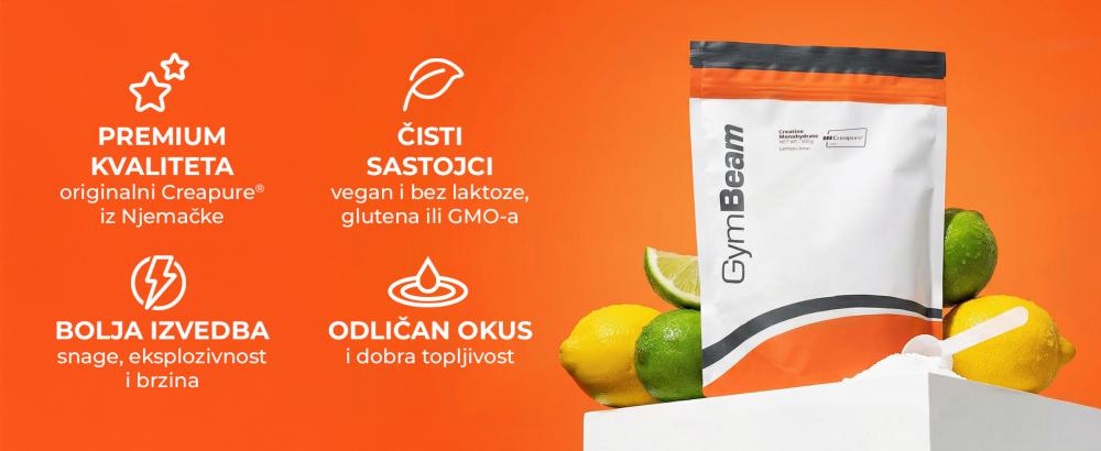 Prednosti i značajke Mikronizirani Kreatin monohidrat (100% Creapure®) - GymBeam