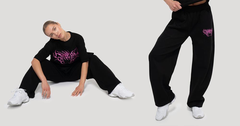 Ženske Thorn trenirke crne - GymBeam