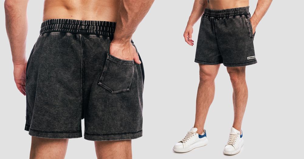 Aura Shorts Washed Black - GymBeam