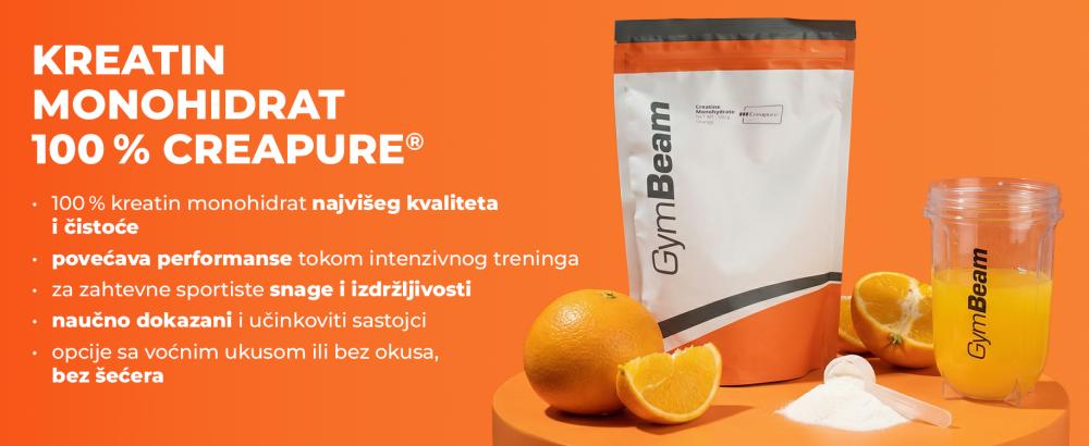 Učinci Mikronizirani Kreatin monohidrat (100% Creapure®) - GymBeam