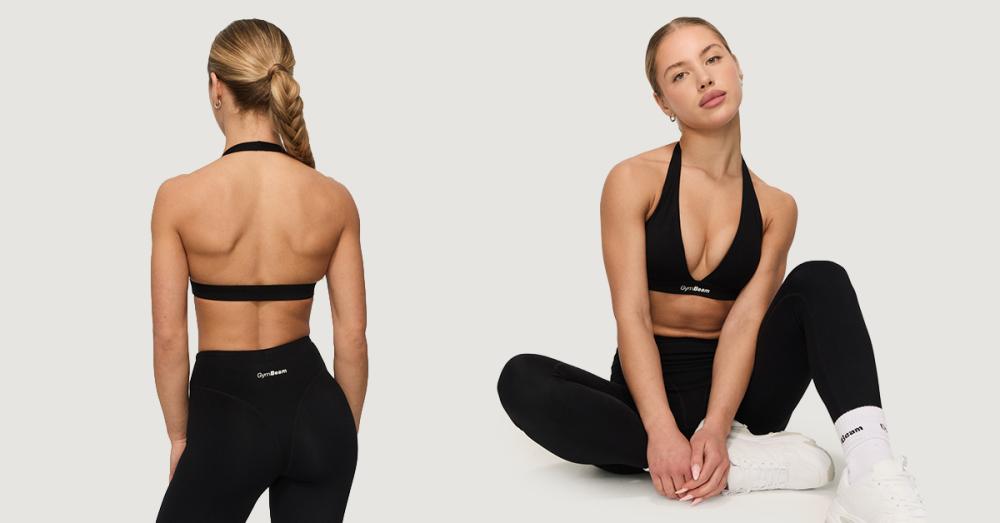 Fierce Halter Sports Bra crni - GymBeam