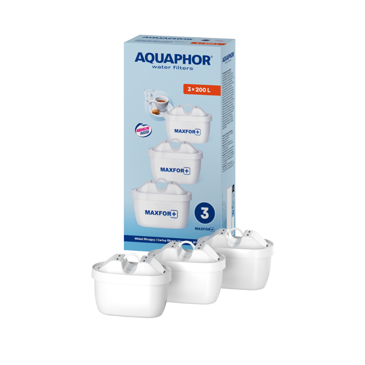 Set of replacement filter cartridges MAXFOR+ (3 pcs.) - Aquaphor