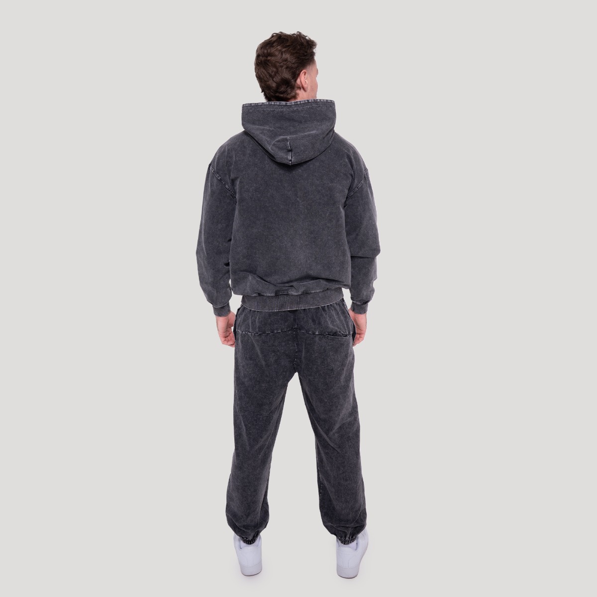 GymBeam Dukserica Abyss Charcoal - Veličina: S | Boja: Crna | Težina: 0,83 g | Pakiranje: 28 · záber 6