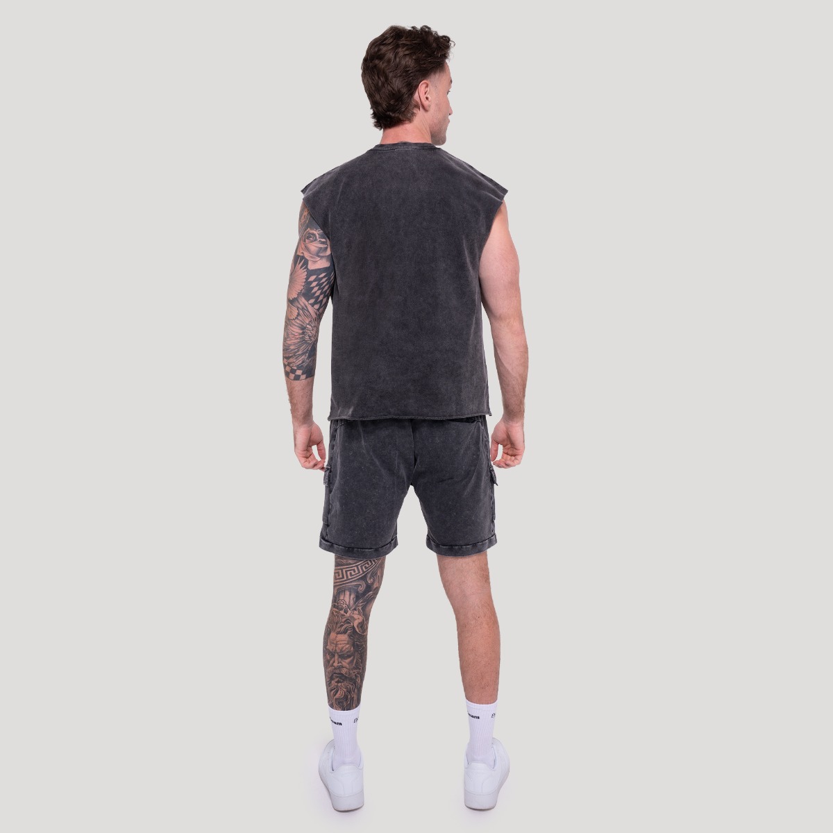 GymBeam Muške kratke hlače Abyss Charcoal - Veličina: S | Boja: Crna | Težina: 0,45 g | Pakiranje: 42 · záber 6