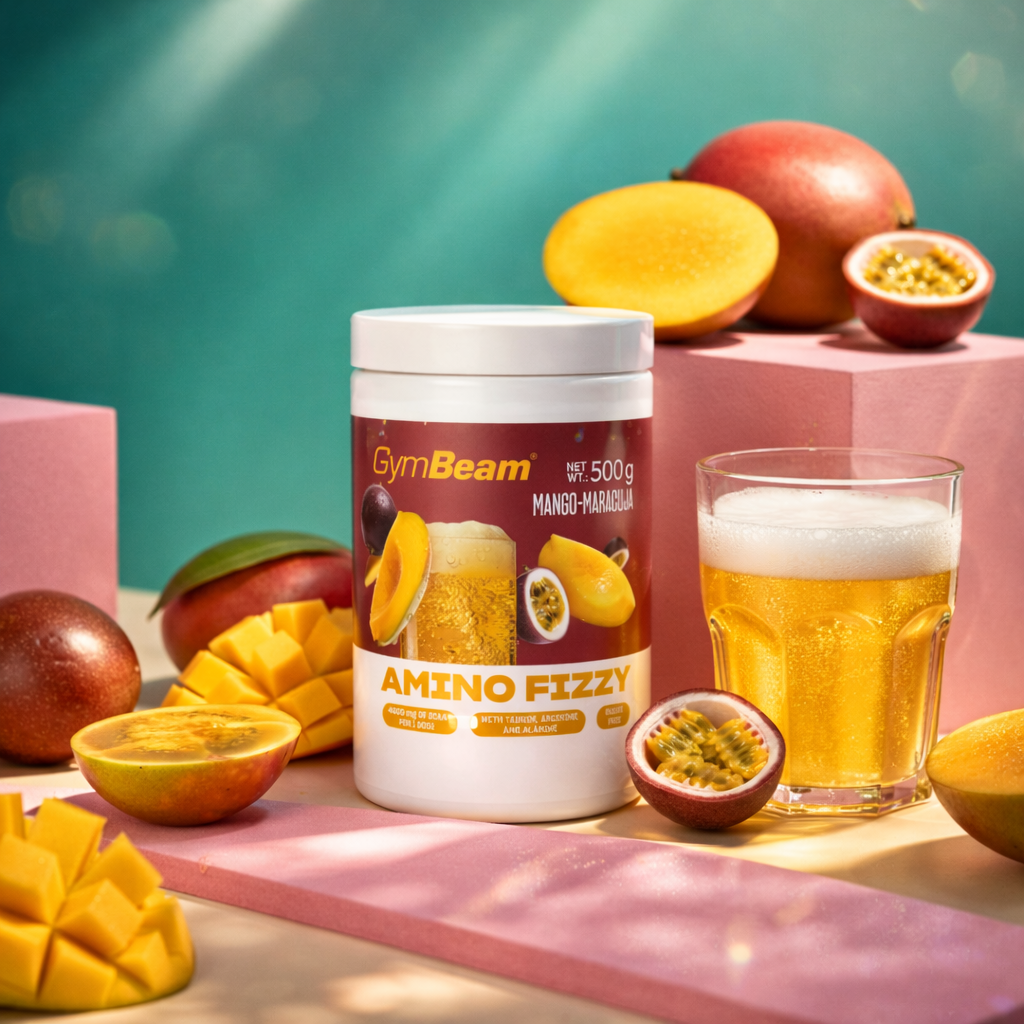Amino Fizzy - GymBeam + poklon 500 g - mango - marakuja