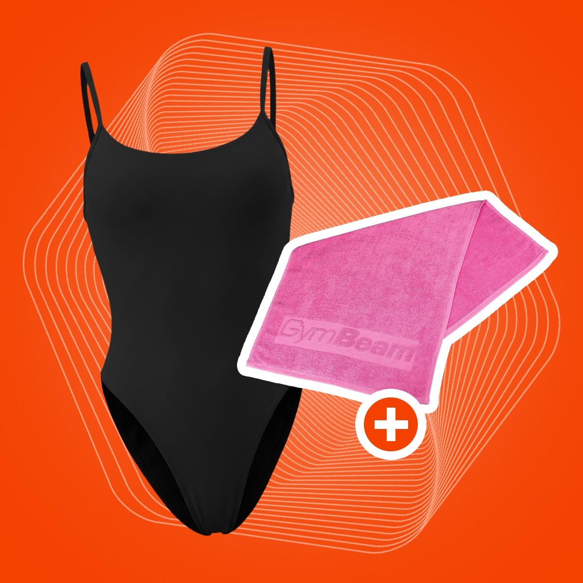 Jednodijelni kupaći kostim ARUBA Black - GymBeam + poklon