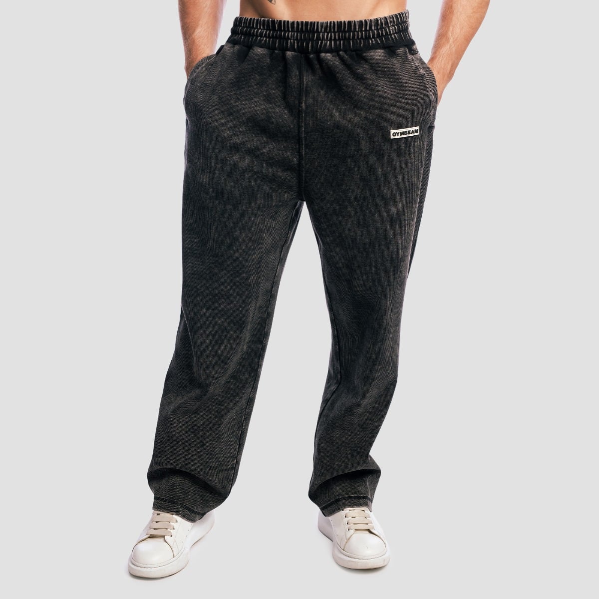 Muška trenirka Aura Washed Black - GymBeam