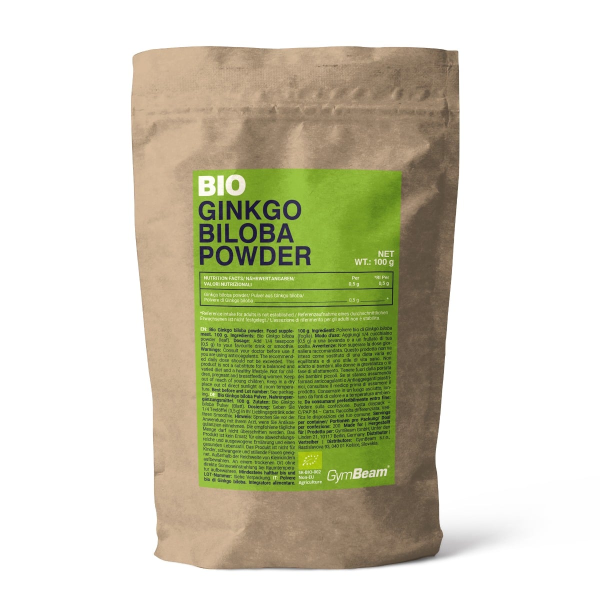 BIO Ginkgo biloba powder - GymBeam