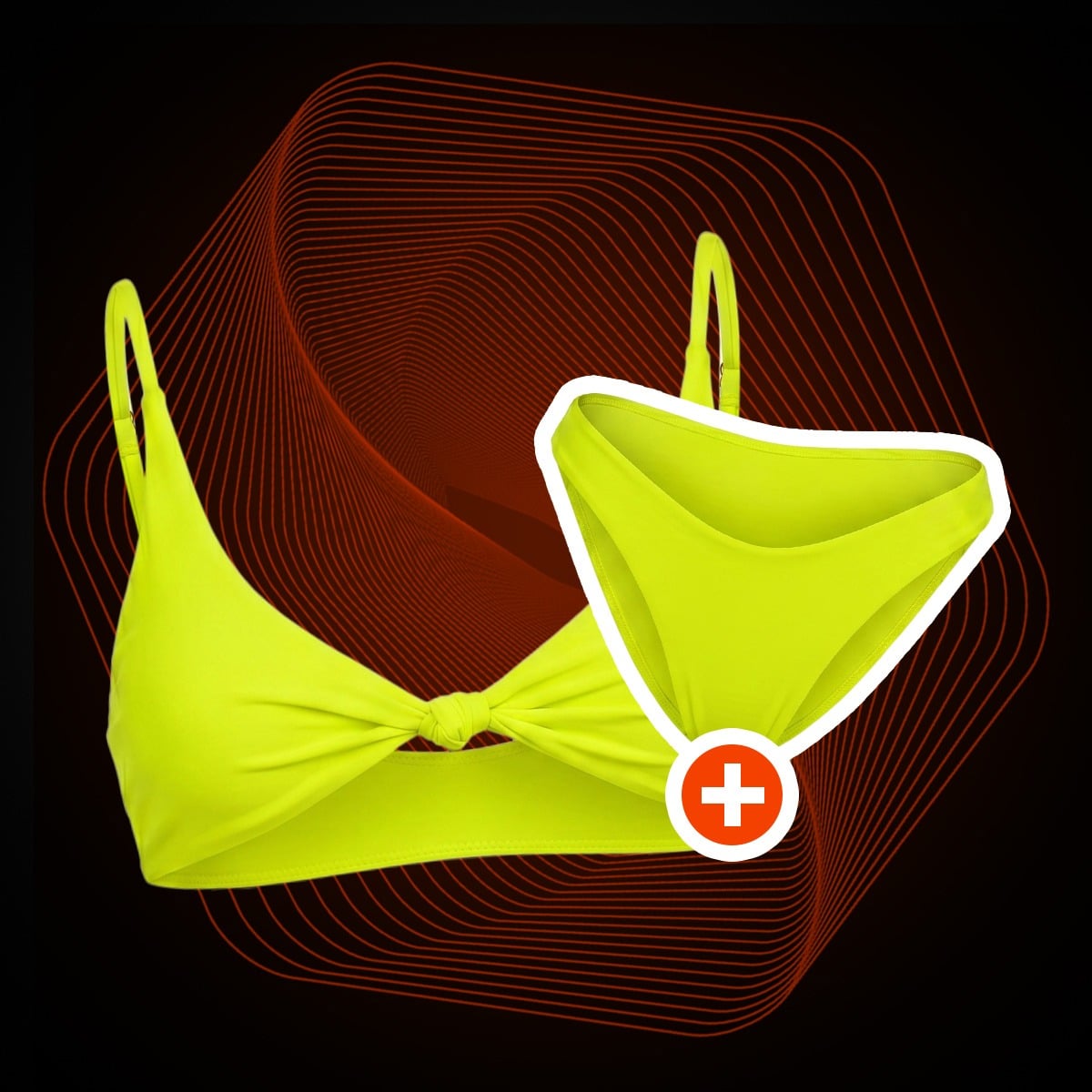 Bikini gornji dio CURACAO Lime - GymBeam + poklon