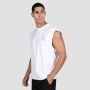 Majica bez rukava Discipline White - GymBeam XXL