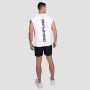 Majica bez rukava Discipline White - GymBeam XXL